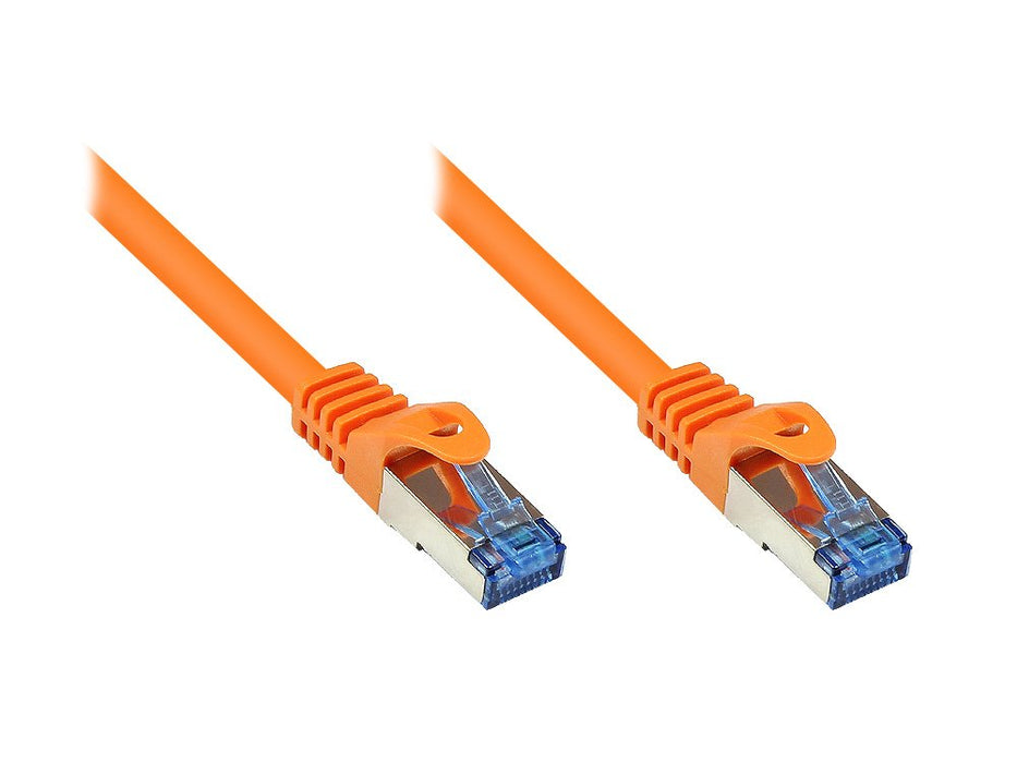 Goodconnections Cable De Red Mit Rastnasenschutz, Cat. 6a, S Ftp, Pimf, Halogenfrei, 500mhz, Naranja, 0,25m,