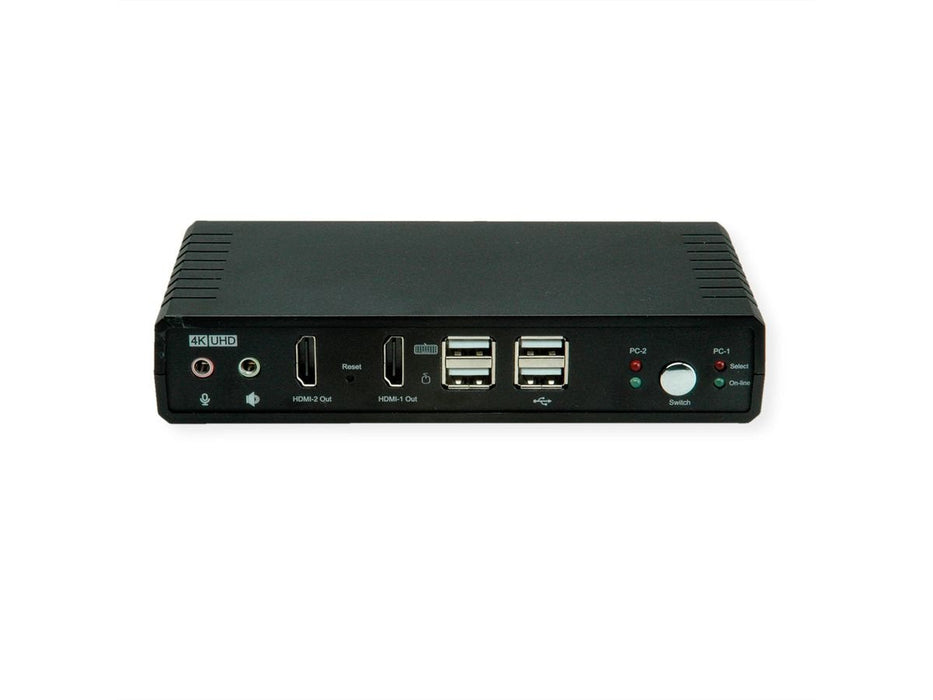 Roline Kvm-Audio-Switch Dual Head Hdmi 4k60, 1 User - 2 Pc