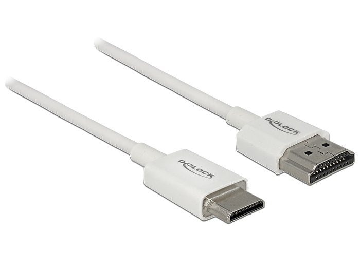 Delock Cable High Speed Hdmi Mit Ethernet - Hdmi-A Stecker > Hdmi Mini-C Stecker 3d 4k 0,25 M Slim High Quality