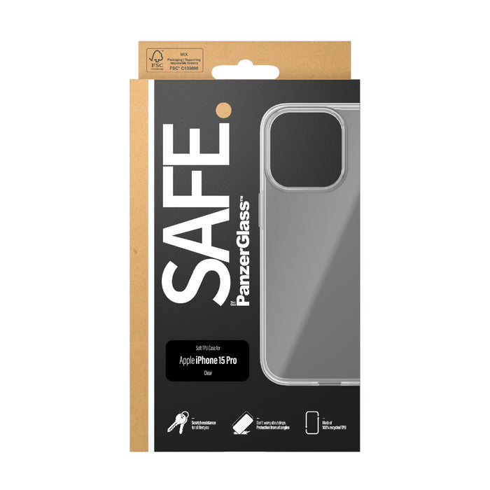 EAN 5711724955396 - PanzerGlass SAFE. by ® TPU Case Transparent iPhone 15 Pro funda para teléfono móvil Transparente imagen 3