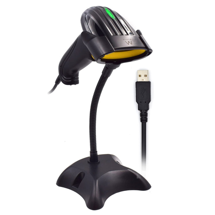 EAN 8054392618314 - Ewent EW3410 lector de código de barras Lector de códigos de barras portátil 1D/2D LED Negro imagen 1