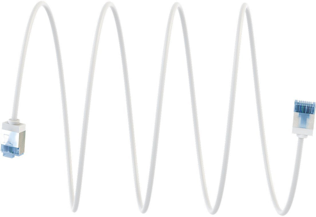 Latiguillo Cat 6a, U/Ftp,  0.25 M, Blanco, Lszh-Tpe  Slim Delgado Goobay