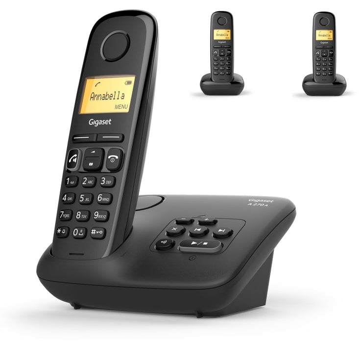 EAN 4250366850474 - Gigaset A270A Teléfono DECT/analógico Identificador de llamadas Negro imagen 1