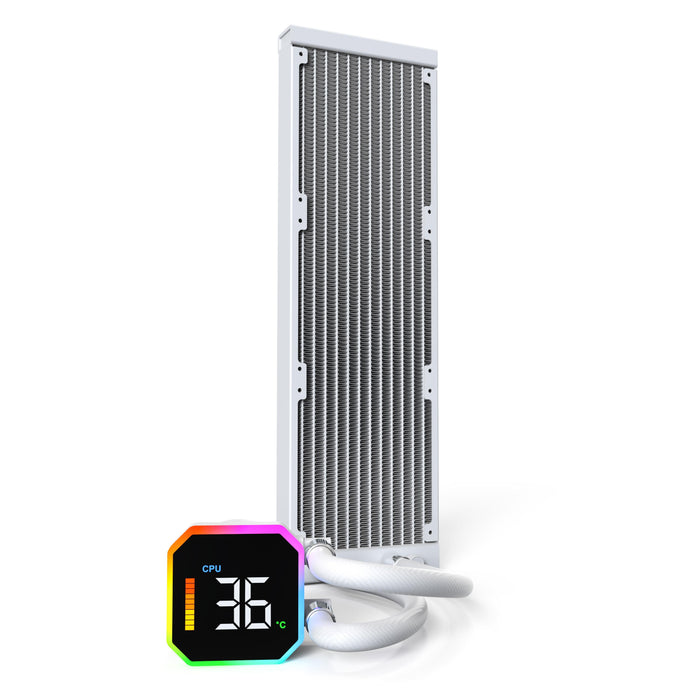 EAN 4710562746716 - Montech HyperFlow Digital 360 Procesador Sistema de refrigeración líquida todo en uno 12 cm Blanco 1 piez imagen 2
