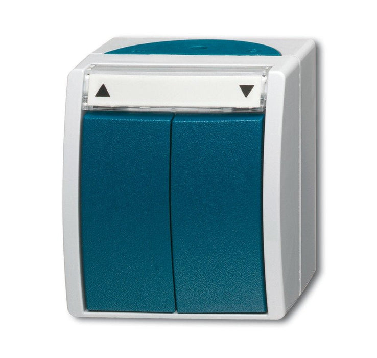 Busch Jaeger 2621 4w-53 Jalousietaster Ocean Ip44 Grau Blaugrün