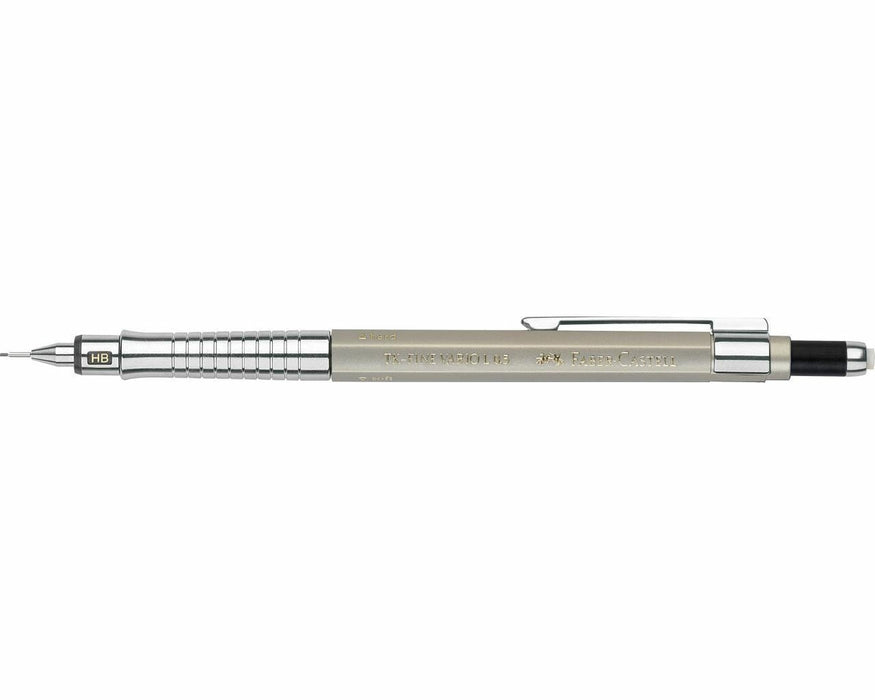 Faber-Castell Tk-Fine Vario L Portaminas Hb 0.5mm - Con Goma De Borrar - Clip De Metal - Color Champagne
