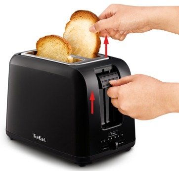 EAN 3016661156601 - Tefal TT1A18 7 2 rebanada(s) 800 W Negro, Acero inoxidable imagen 2