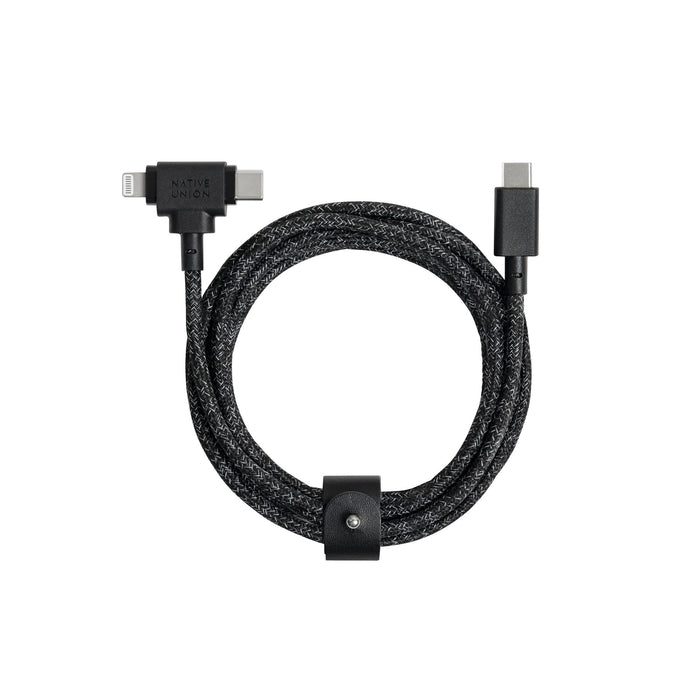 EAN 4895200448563 - Native Union Belt Cable Duo cable USB 1,5 m USB C USB C/Lightning Negro imagen 1