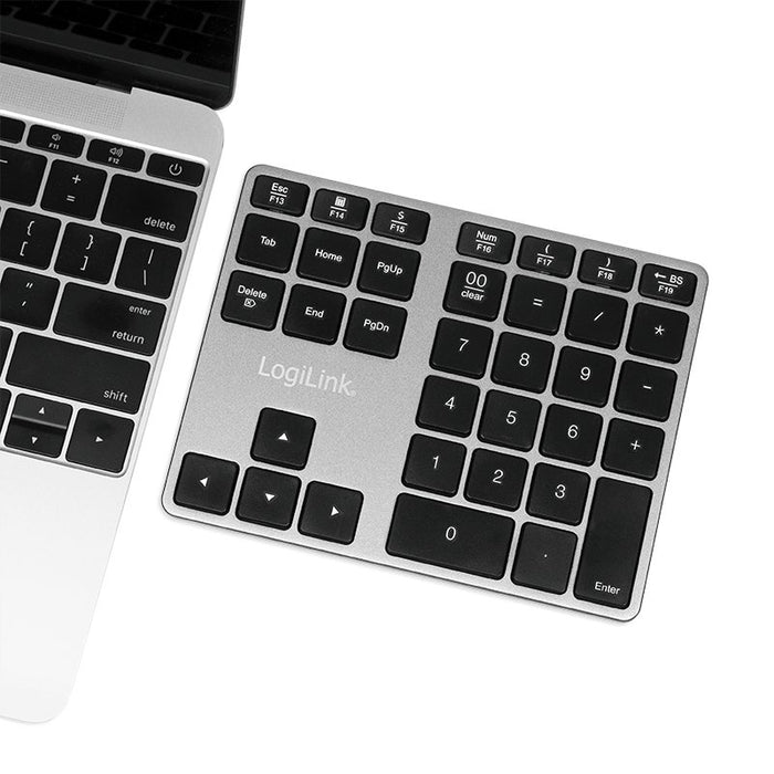 EAN 4052792054224 - LogiLink ID0187 teclado numérico Universal Bluetooth Aluminio, Negro imagen 8