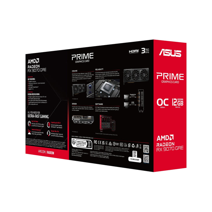 Tarjeta Grafica  Asus Prime Rx 9070gre O12g Evo