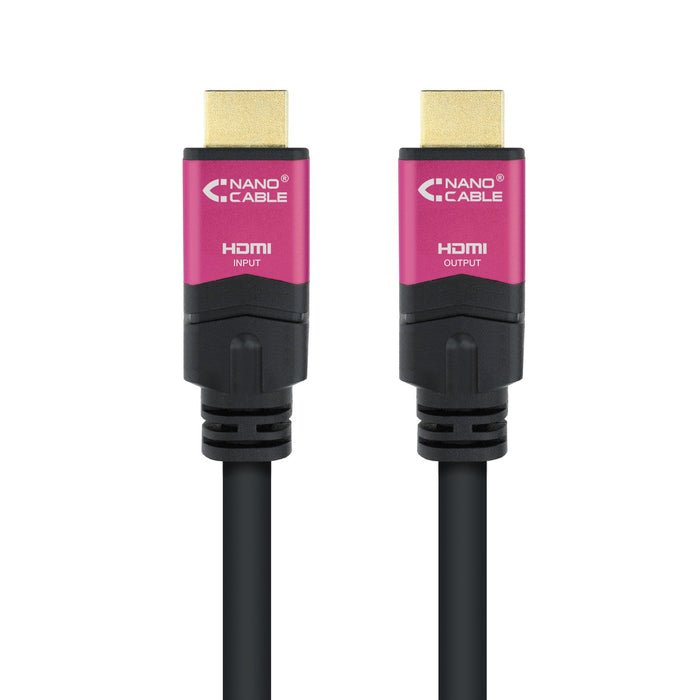 EAN 8433281009776 - Nanocable 10.15.3725 cable HDMI 25 m HDMI tipo A (Estándar) Negro, Rosa imagen 2