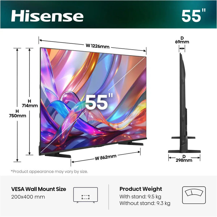EAN 6942351431307 - Hisense 55Q7S 139,7 cm (55") 4K Ultra HD Smart TV Wifi Negro imagen 2