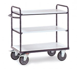 Fetra 9100 Esd Etagenwagen Acero Traglast Max. 250 Kg Schiefergrau Ral