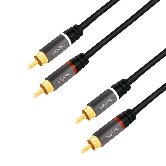 EAN 4052792052411 - LogiLink CA1204 cable de audio 2 m 2 x RCA Negro imagen 1