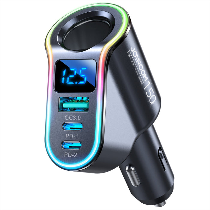 EAN 6941237114273 - JOYROOM JR-CL21 cargador de dispositivo móvil Universal Negro Encendedor de cigarrillos Carga rápida Auto imagen 1