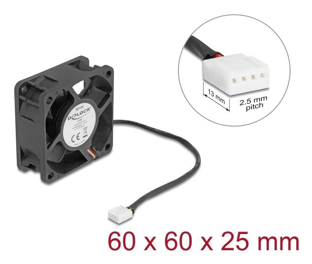 EAN 4043619672950 - DeLOCK 67295 sistema de refrigeración para ordenador Carcasa del ordenador Ventilador 6 cm Negro 1 pieza( imagen 3