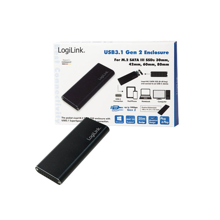 EAN 4052792048711 - LogiLink UA0314 caja para disco duro externo Caja externa para unidad de estado sólido (SSD) Negro M.2 imagen 4