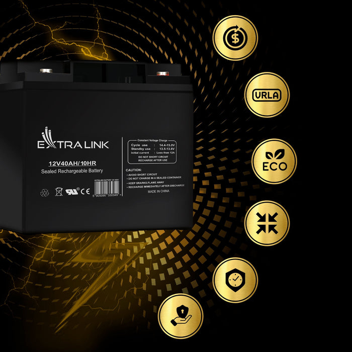 Extralink Akumulator Battery Accumulator 12v 40ah - Batterie - 40.000 Mah Sealed Lead Acid (Vrla) 13.5 V 12 Ah