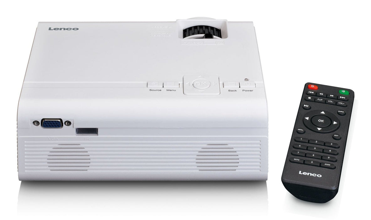 EAN 8711902085133 - Lenco LPJ-280WH videoproyector Proyector de alcance estándar 2800 lúmenes ANSI LCD 800x480 Blanco imagen 2