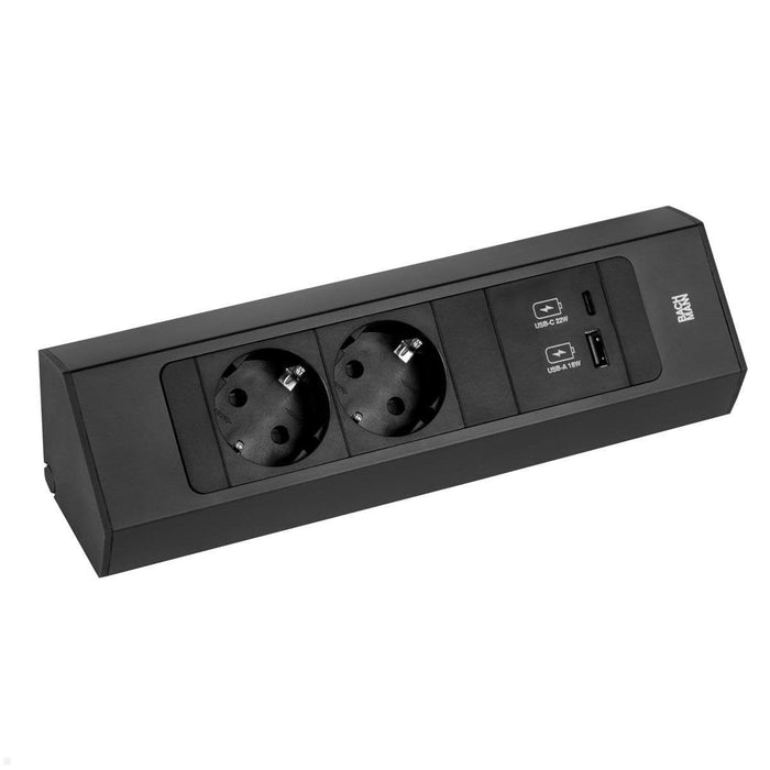 Regleta  Bachmann Casia 2 2xcee7/3 1xusb A/C 22w 2,0m Aeh Sw
