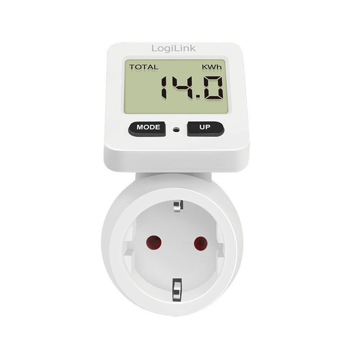 Medidor De Comes Energéticos Logilink, Pantalla Giratoria 180°, Blanco