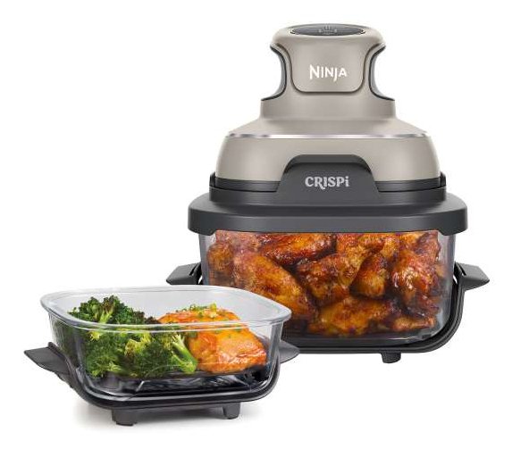 Freidora Ninja Crispi Sencillo 3,8 L 1700 W De Aire Caliente Gris, Color Piedra, Transparente Fn101eust