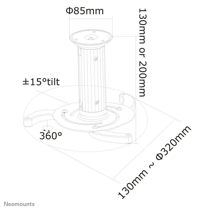 EAN 5711045249228 - Neomounts BEAMER-C80 montaje para projector Plata imagen 10