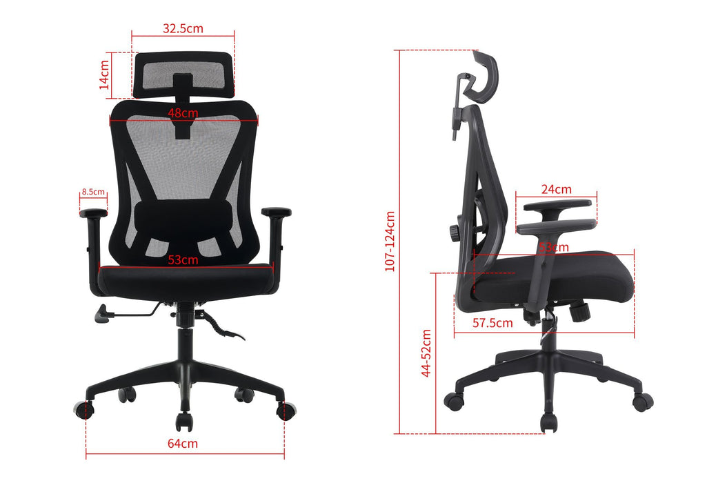 EAN 5901443391968 - Activejet T5 BLACK silla de oficina y de ordenador Asiento acolchado Respaldo de malla imagen 16