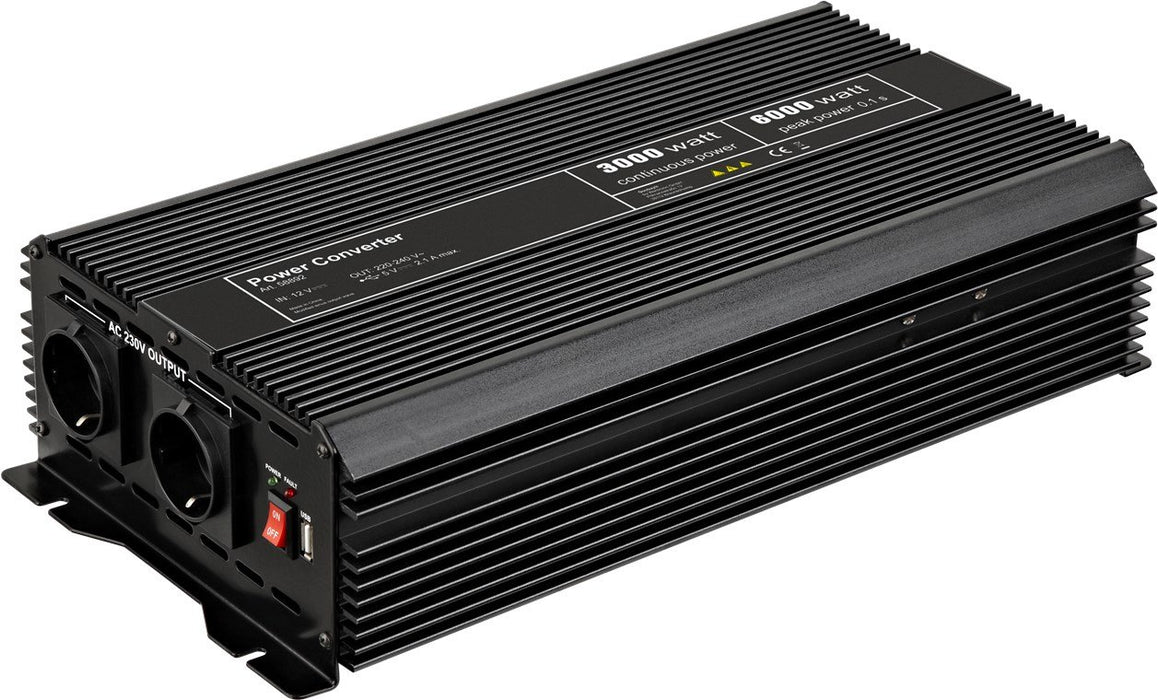 EAN 4040849588921 - Goobay 58892 adaptador e inversor de corriente Universal 3000 W Negro imagen 1