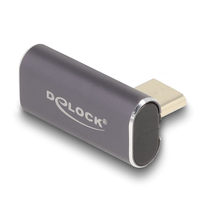 Delock 60048 Usb Adaptador 40 Gbps Usb Type-C Pd 3.0 100 W Macho A Puerto Hembra Acodado 8k 60 Hz Metal