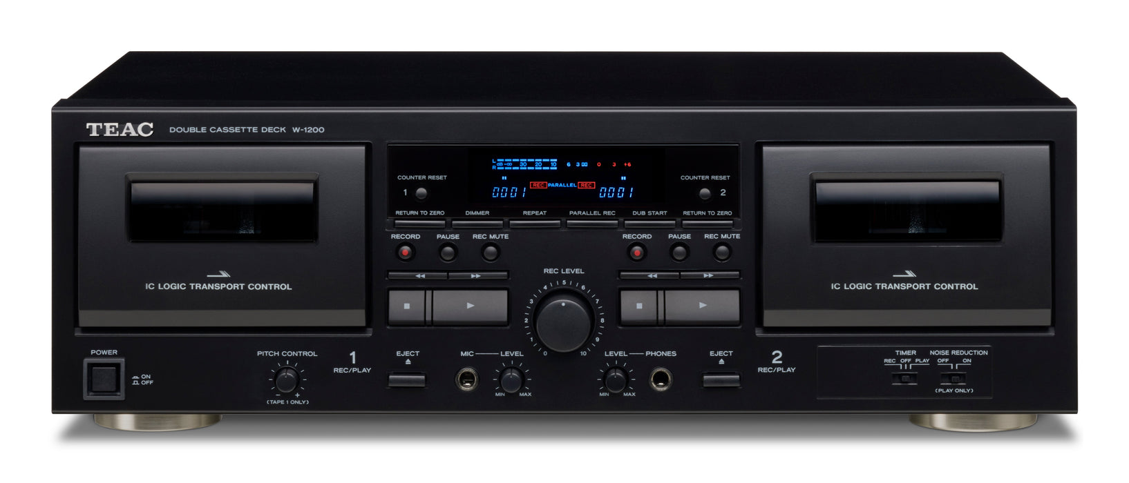 Teac W-1200 Doppel-Kassettendeck Usb-Ausgang Schwarz