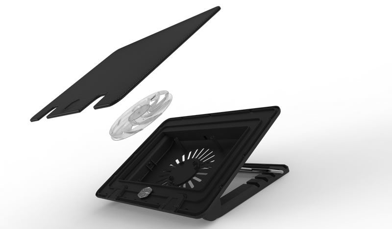 Coolermaster Base Refrigeradora Port. Ergostand Iv Negro/1 Ventilador/4xusb 2.0/1 Micro Usb/17  R9-Nbs-E42k-Gp