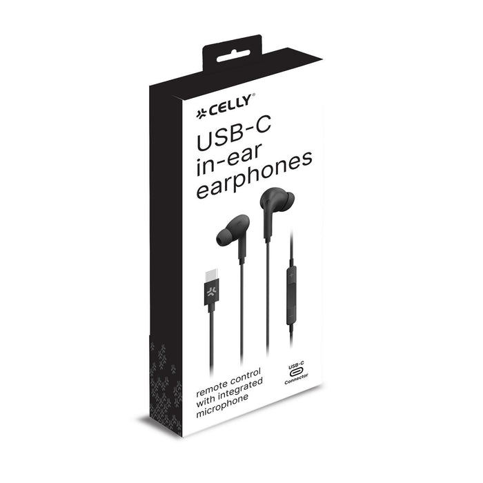 EAN 8021735207825 - Celly UP1200TYPECBK auricular y casco Auriculares Alámbrico Dentro de oído Llamadas/Música USB Tipo C Neg imagen 3