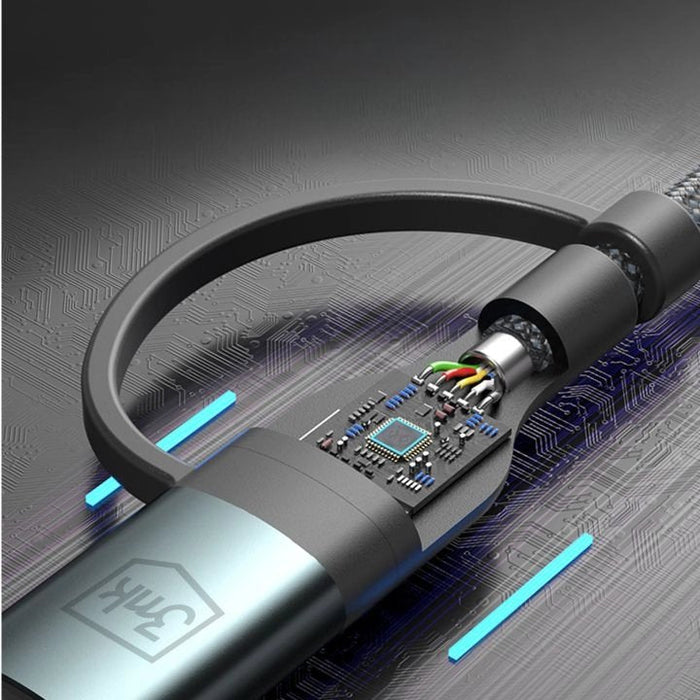 Cable 3mk Hyper N-Series 2 In 2 A C To C Lightning 1.2m Qc 3.0 20v 3a 60w Black