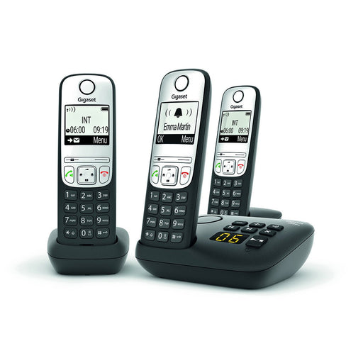 EAN 4250366857251 - Gigaset A690A Trio Teléfono DECT/analógico Identificador de llamadas Negro imagen 2