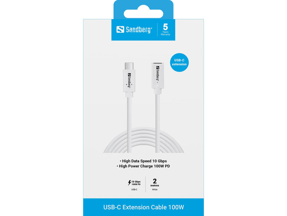 EAN 5705730136559 - Sandberg 136-55 cable USB USB 3.2 Gen 2 (3.1 Gen 2) 2 m USB C Blanco imagen 2
