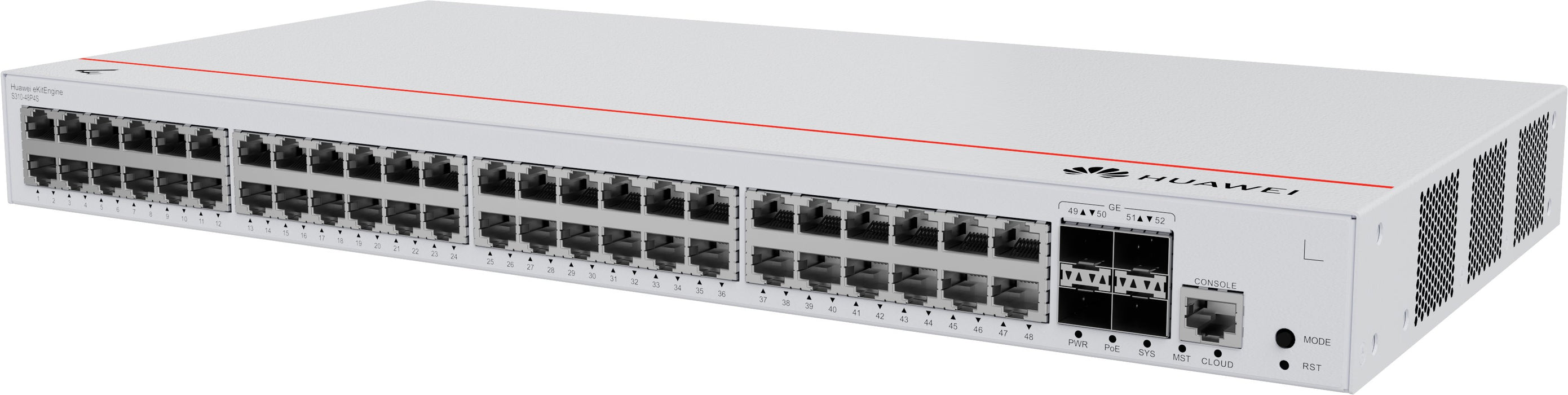 EAN 6901443450169 - HUAWEI eKit S310 Series S310-48P4S Gestionado L2+ Gigabit Ethernet (10/100/1000) Energía sobre Ethernet ( imagen 4