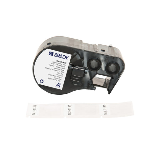 EAN 0888434591703 - Brady M4-91-427 etiqueta de impresora Negro, Blanco Etiqueta para impresora autoadhesiva imagen 1
