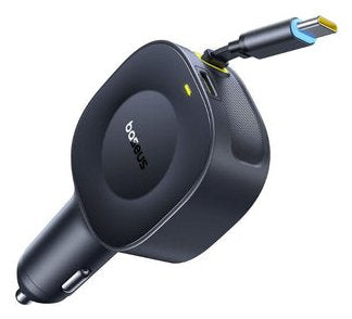 Primetrip Vr2 Car Charger With Retractable Cable C+C 30w Cosmic Black