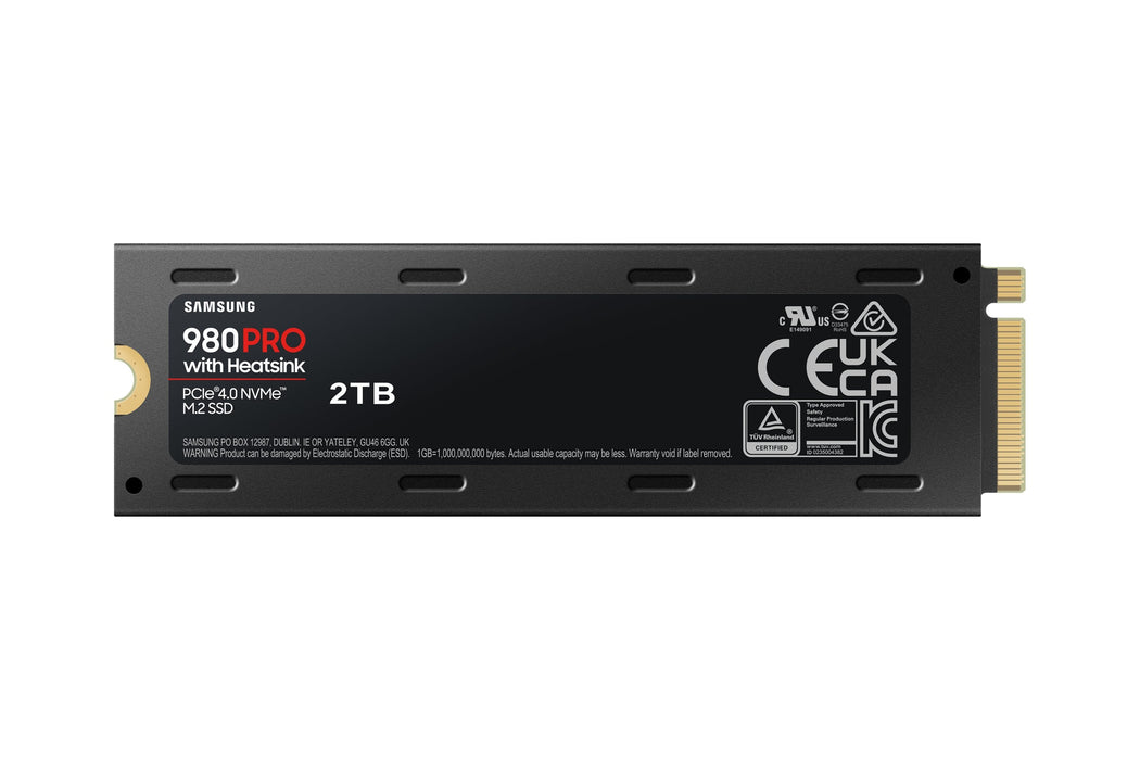 Disco Ssd Samsung 980 Pro M.2 2tb Pcie Gen4x4 2280 Rw 7000/5100, Mlc Nvme Heatsink Mz-V8p2t0cw