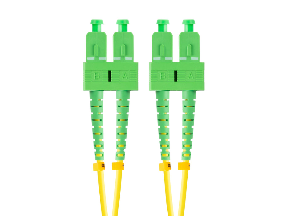 Cable Fibra Óptica 15m Lanberg Mono Sc/Apc-Sc/Apc Duplex G657a1 Lszh Amarillo