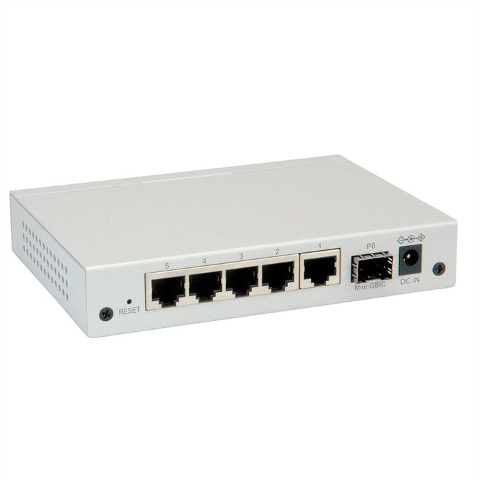 Roline Gigabit Ethernet Switch 6 Ports (5x 10 100 1000 + 1x Sfp), Websmart