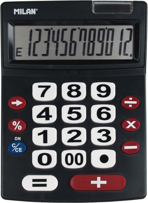 EAN 8411574012054 - Milan 151712BL calculadora Escritorio Calculadora básica Negro, Rojo, Blanco imagen 1