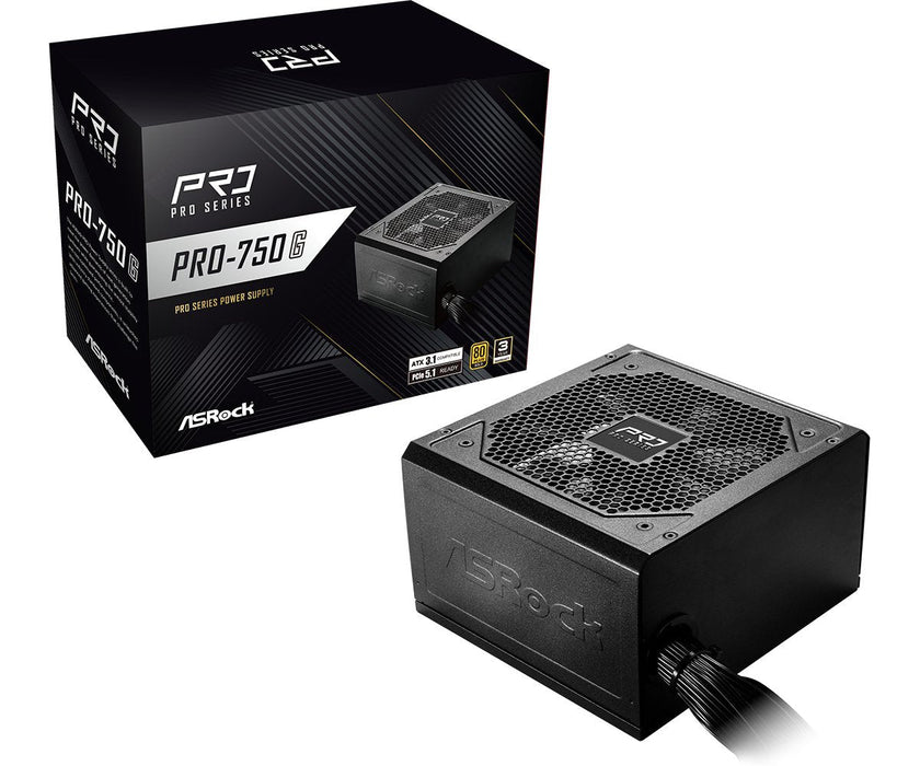 Fuentes De Alimentación Asrock Pro Series Pro-750g 750w Atx 80+ Gold Negro 90-Uxr075-Gneaa2