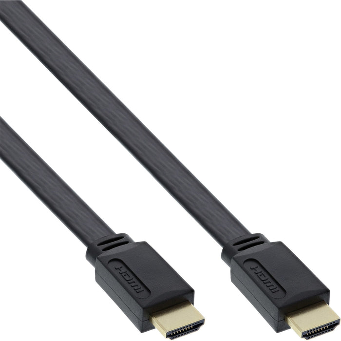 Cable Plano Hdmi Inline Cable De Con Ethernet Negro 0,5 M