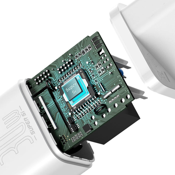EAN 6953156205079 - Baseus CCSUP-J02 cargador de dispositivo móvil Universal Blanco Corriente alterna Carga rápida Interior imagen 5
