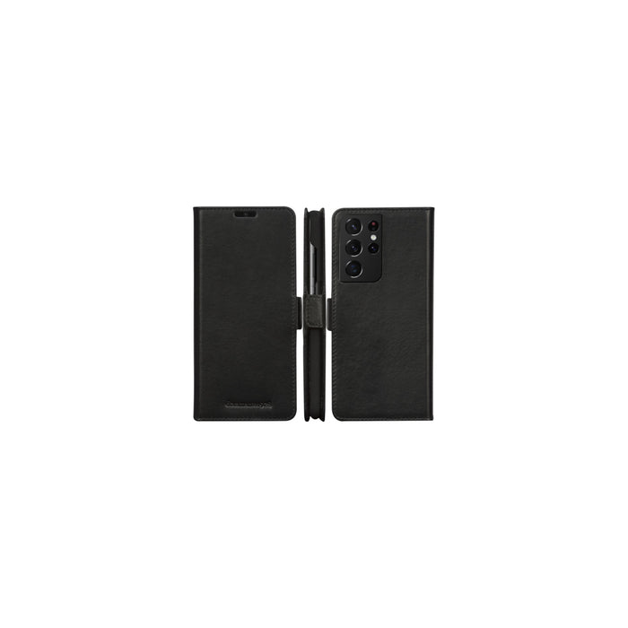 Dbramante1928 Lynge Funda Con Tapa Para Teléfono Móvil Cuero De Grano Entero Negro Para Samsung Galaxy S21 Ultra 5g