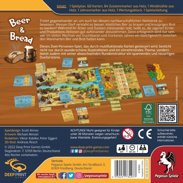 EAN 4250231734977 - Pegasus Spiele Beer & Bread 45 min Juego de mesa imagen 4