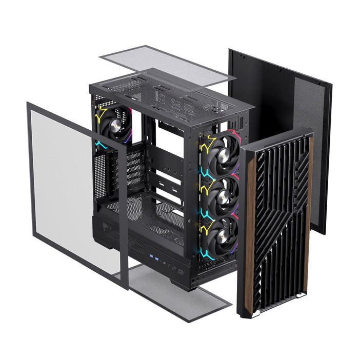 EAN 6977277360059 - Einarex EXCS-PL-800R-B carcasa de ordenador Midi Tower Negro imagen 9