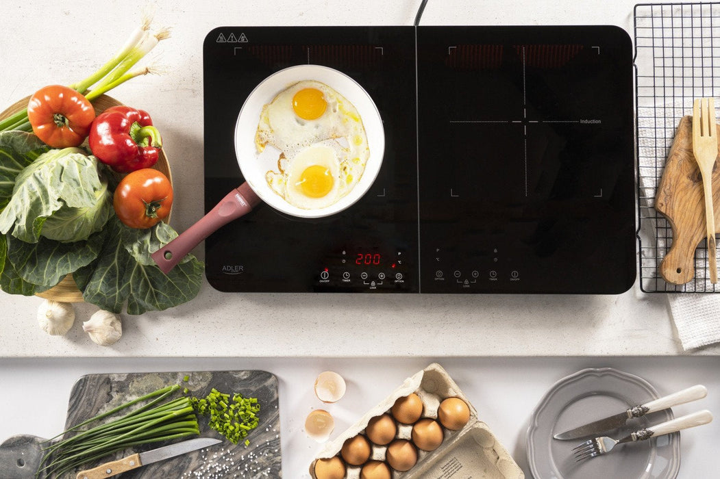 Adler Ad 6516 Double Induction Cooker, Lcd Display, 10 Power Levels, Timer